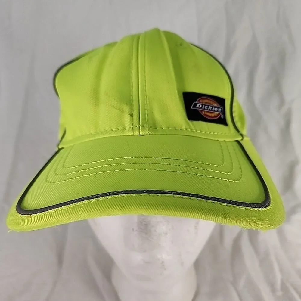 Cap High Visibility Neon Yellow Dickies Hook &Loop Adjustable Baseball Truck Hat